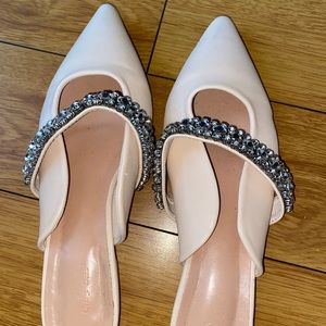 CRYSTAL STRAP MULES